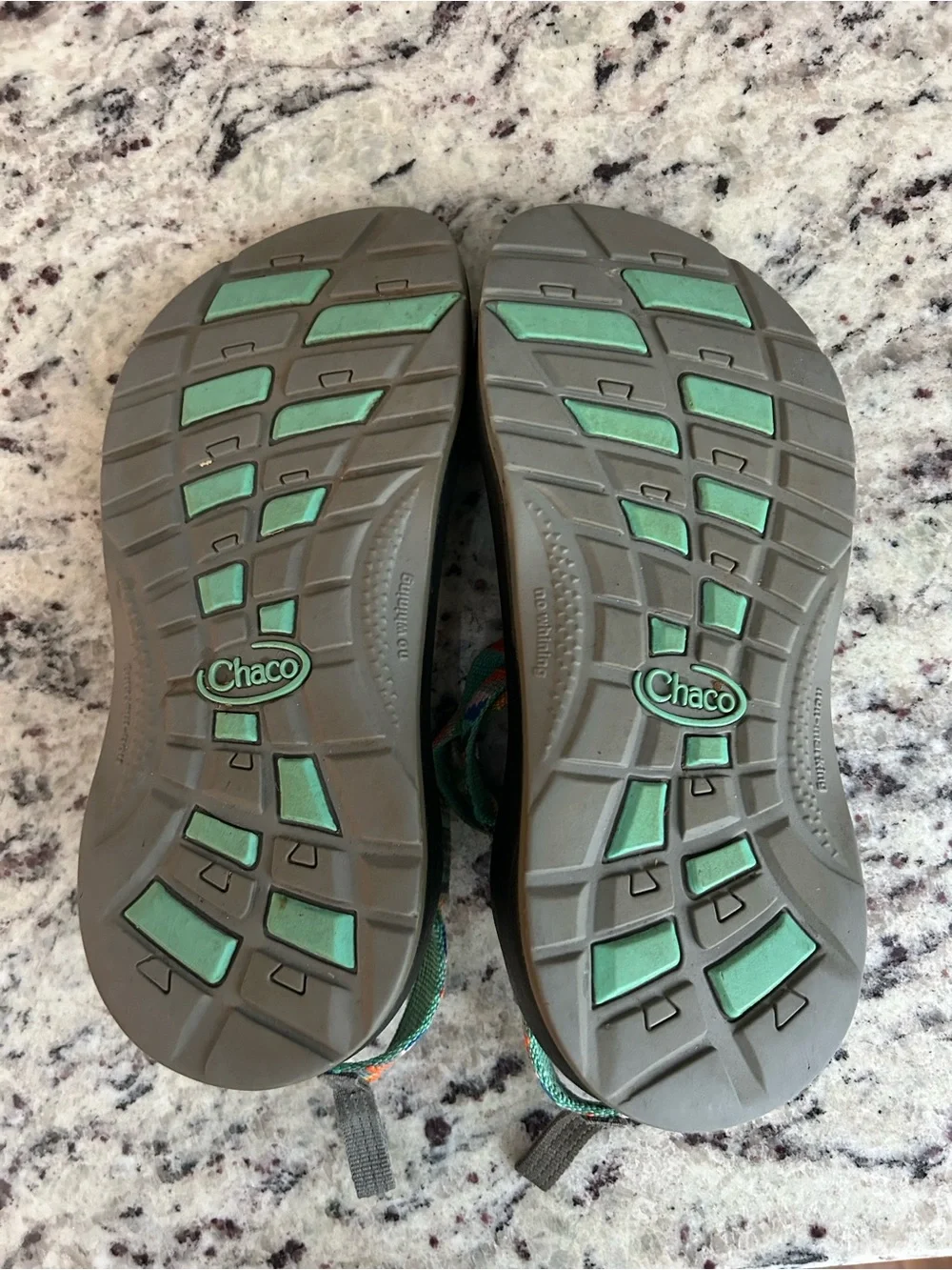 Chaco Kids' Teal Orange Patterned Strappy Sandal